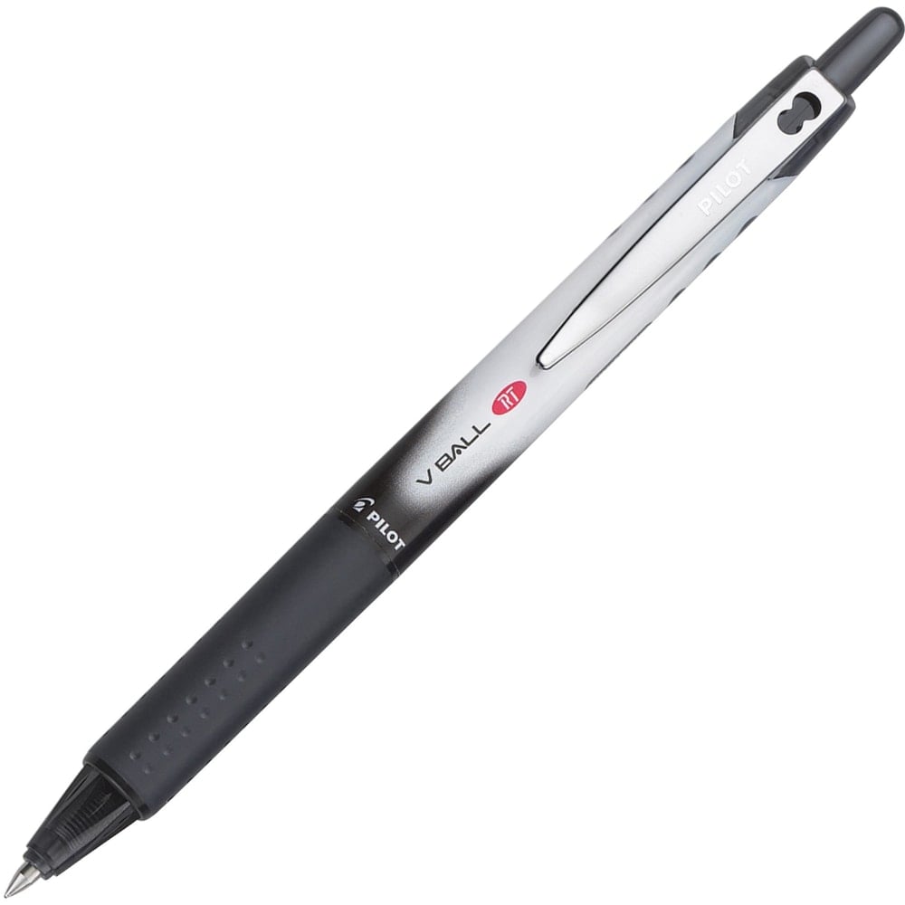 VBall RT Retractable Rolling Ball Pen, Extra Fine Point, 0.5 mm, Black Barrel, Black Ink (Min Order Qty 31) MPN:26106