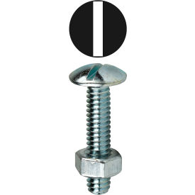 L.H.Dottie® Stove Bolt Screw Kit w/ Hex Nuts Steel 1/4