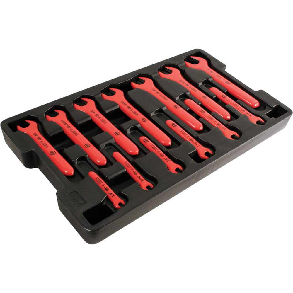 Wrench Sets, Set Type: Open End Wrench Set , System Of Measurement: Inch , Container Type: Blow-Molded Case , Wrench Size: 1/4 in, 5/16 in, 3/8 in, 7/16 in MPN:20194