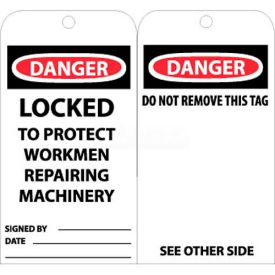 NMC RPT79 Tags Danger Locked To Protect Workmen Repairing Machinery 6