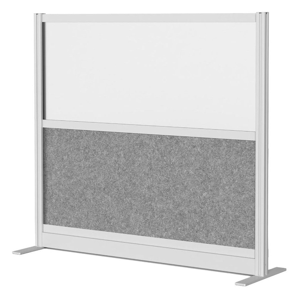 Office Cubicle Partitions, Office Cubicle Partition Type: Modular Wall Room Divider , Color: Gray, Frosted , Material: Aluminum , Mount Type: Freestanding  MPN:MW-5348-FWCGWG