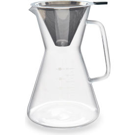 London Sip Glass Pour Over Carafe w/ Reusable Filter 1.2 L GC1200