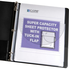 C-Line Products Super Capacity Sheet Protector with Tuck-In Flap 11 x 8 1/2 10/PK 61027