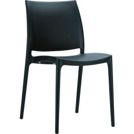 Siesta Maya Resin Dining Chair Black - Pkg Qty 2 ISP025-BLA