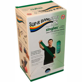 Sup-R Band® Latex Free Exercise Band 5' Strips Green 30 Strips/Box 10-6373