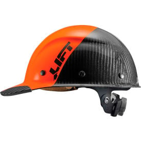 Lift Safety DAX Carbon Fiber Cap Brim 50-50 Orange/Black HDC50C-19OC