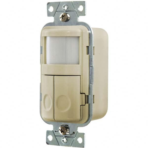 Motion Sensing Wall Switches, Switch Type: Vacancy Sensor , Sensor Type: Infrared , Coverage (Sq. Ft.): 1200 , Adjustment Type: Manual Delay , Color: Ivory  MPN:WS1021NI