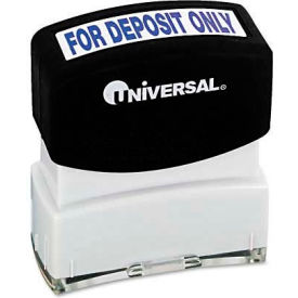 Universal Message Stamp for DEPOSIT ONLY Pre-Inked/Re-Inkable Blue UNV10056***