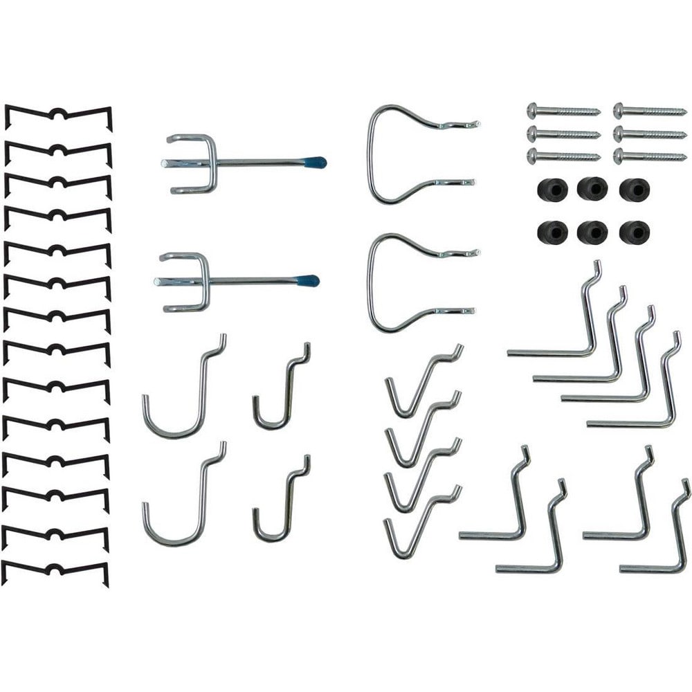 Pegboard Hook Sets, Set Type: Hooks , Mount Type: Hanging , For Use With: Pegboard , Material: Plastic, Metal , Includes: Locking Peg Hooks  MPN:23791R