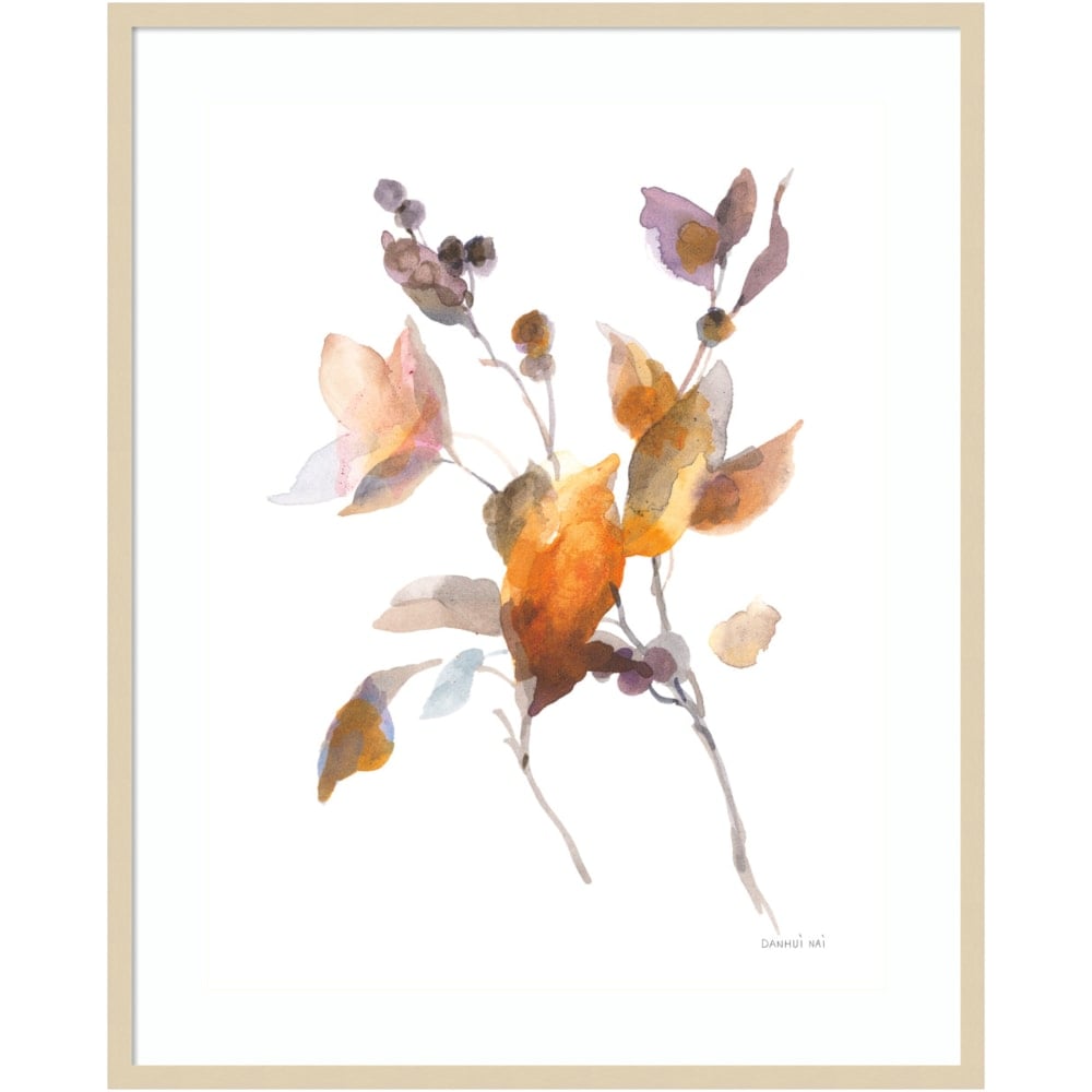 Amanti Art Harvest Floral Cuttings II by Danhui Nai Wood Framed Wall Art Print, 41inH x 33inW, Natural MPN:A42705538851