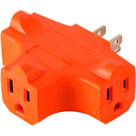 GoGreen Power 3 Outlet Cube Adapter GG-3406OR - Orange GG-3406OR