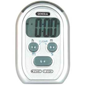 Digital Count-Up/Count-Down Timer With Audible Beeper Red Led & Vibration Alarm - Pkg Qty 5 TI150