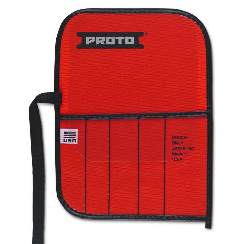 Chisel Tool Roll: 5 Pockets, Canvas, Red MPN:J25TR15C