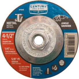 Century Drill  75545  Depressed Center Grinding Wheel 4-1/2