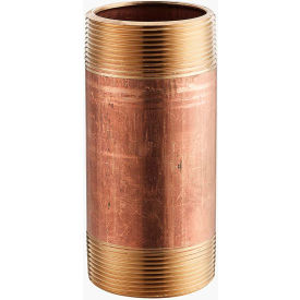 1-1/4 In. X 3 In. Lead Free Seamless Red Brass Pipe Nipple - 140 PSI - Sch. 40 - Domestic 2020-300