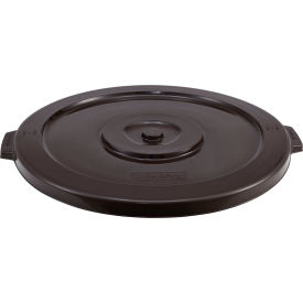 GoVets™ Plastic Trash Can Lid 44 Gallon Brown 463BN240