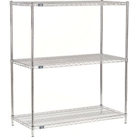 Nexel® 3 Shelf Chrome Wire Shelving Unit Starter 30