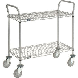 Nexel® Utility Cart w/2 Shelves & Poly Casters 1200 lb. Capacity 60