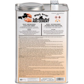 Black Swan ABS Cement (Black) - Medium Bodied 1 Gal - Pkg Qty 6 07280