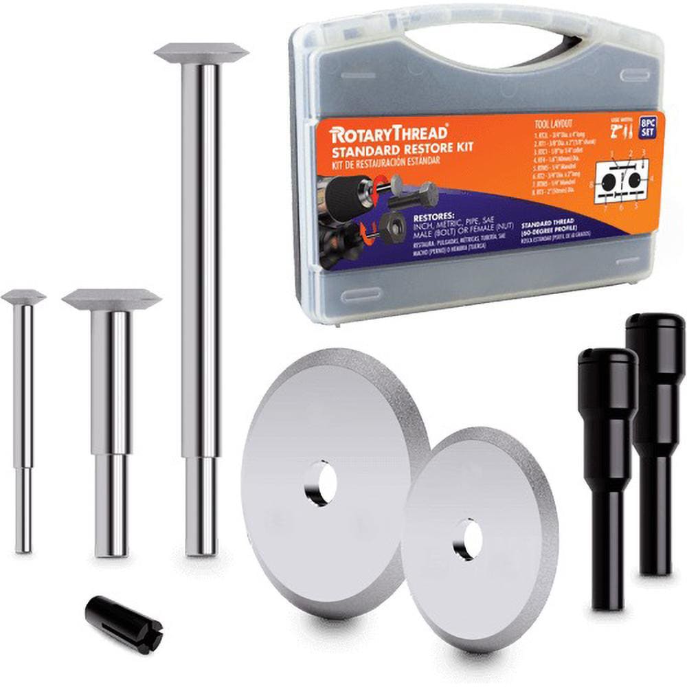 Thread Repair Kits, Kit Type: Thread Repair Kit , Insert Thread Size (Inch): 7/16, 5/8, 1-3/4, 2-1/8 , Includes Drill: No , Includes Tap: No  MPN:RTKSTAND