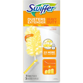 Swiffer® Heavy Duty Dusters Plastic Handle Extends to 3 ft 1 Handle and 3 Dusters/Kit 82074KT