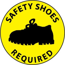 Walk On Floor Sign - Safety Shoes Required WFS32