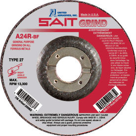 United Abrasives - Sait 20080 Depressed Center Wheel T27 A24R 7