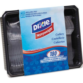 Dixie® CH0180DX7 Tray w/Forks Knives Spoons Plastic Crystal 1800/Carton CH0180DX7