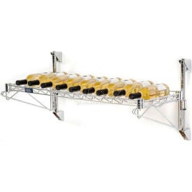 Wine Bottle Rack - Single Wide 1 Shelf Wall Mount 13 Bottle 48