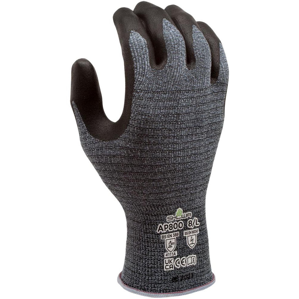 Electrical Protection Gloves & Leather Protectors, Primary Material: Synthetic , Coating Material: Micro-Foam Nitrile , Coating Coverage: Palm & Fingertips  MPN:AP800M-07