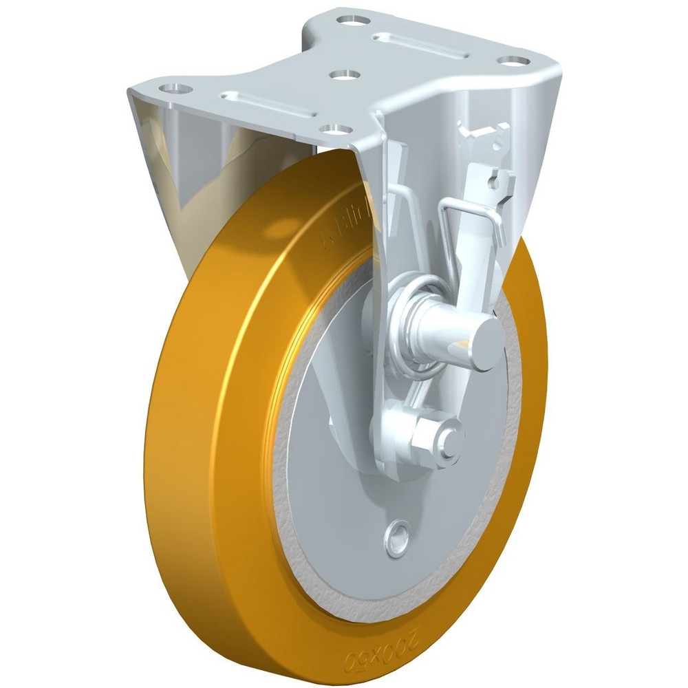 Top Plate Casters, Mount Type: Plate , Number of Wheels: 1.000 , Wheel Diameter (Inch): 8 , Wheel Material: Polyurethane , Wheel Width (Inch): 2  MPN:910029