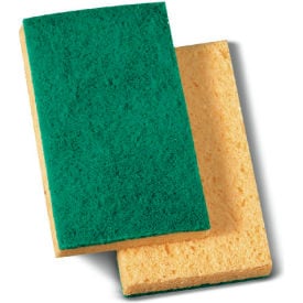 Medium Duty Scrubbing Sponge Yellow/Green 20 Sponges PMP174