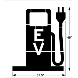 Newstripe Electric Vehicle Charging Symbol LG PolyTough Plastic White 10004813