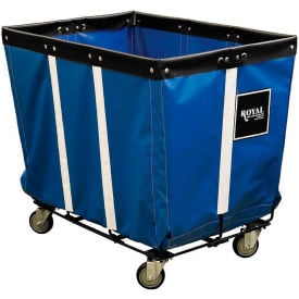 Royal Basket Trucks® Perm Liner Truck 6 Bu Blue Vinyl Wire Base All Swivel R06-BBW-PWA-3UNT