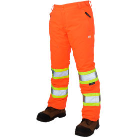 Tough Duck Insulated Flex Safety Pants XL Fluorescent Orange SP071-FLOR-XL