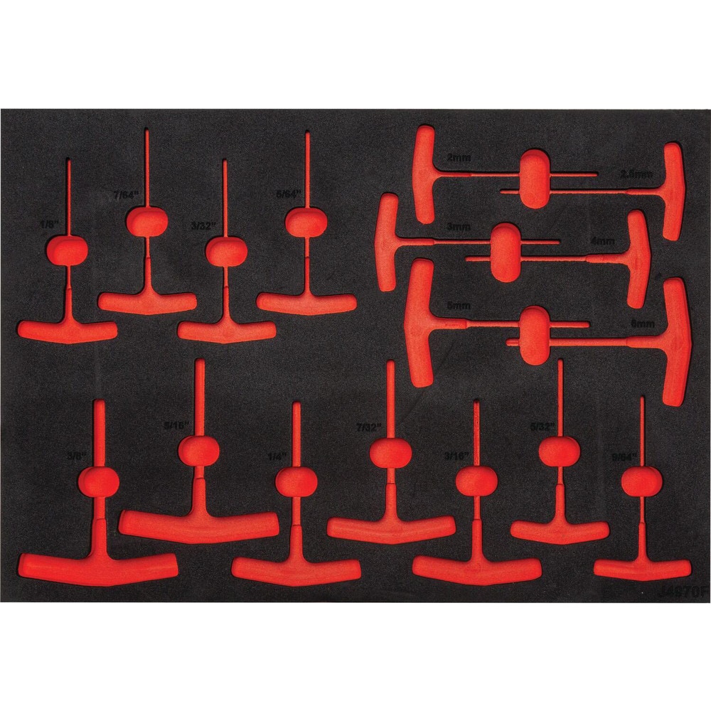 Tool Box Case & Cabinet Inserts, Type: Foam Insert , For Use With: J4970S , Material Family: Polyethylene , Width (Inch): 23 , Depth (Inch): 16  MPN:J4970FV