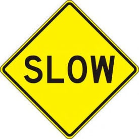 AccuformNMC™ Slow Traffic Sign EGP Reflective Aluminum 24