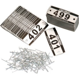 GoVets™ Locker Number Plate Kit - Pkg Of 200 Numbered 300-499 718652