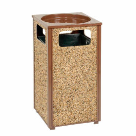 GoVets™ Stone Panel Trash Sand Urn Brown 12 Gallon 13-1/2