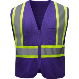 GSS Safety Enhanced Visibility Multi-Color Vest-Purple-2XL/3XL 3137-2XL/3XL