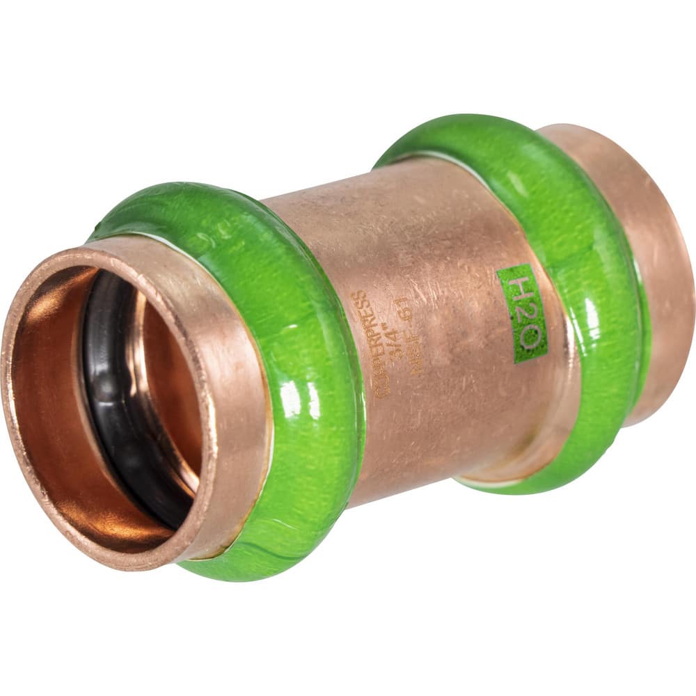 Copper Pipe Fittings, Fitting Type: Coupling without Stop , Fitting Size: 2 , Style: Press Fitting , Connection Type: Push-to-Connect , Material: Copper  MPN:MB12340