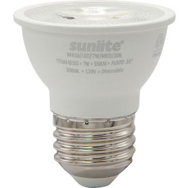 Sunlite® LED MR16 Bulb 120V 7W 500 Lumens Medium Screw Base 3000K Warm White Pack of 6 - Pkg Qty 6 45163-SU