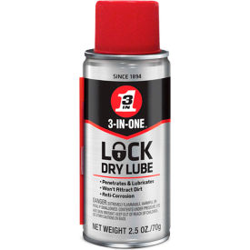 WD-40 ® 3-In-One ® Lock Dry Lube - 2.5 oz. Aerosol Can - 120077 - Pkg Qty 12 120077