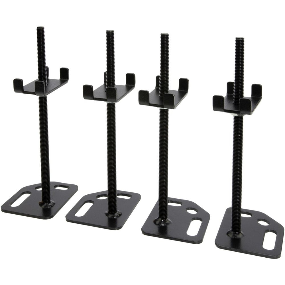 Open Shelving Accessories & Components, Component Type: Storage Rack Leveling & Mounting Kit , For Use With: 4 ft Rack, 6 ft Rack , Color: Black  MPN:41568