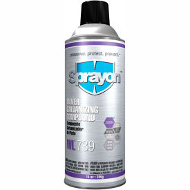 Sprayon WL739 Silver Galvanizing Compound 14 oz. Aerosol Can - SC0739000 - Pkg Qty 12 SC0739000