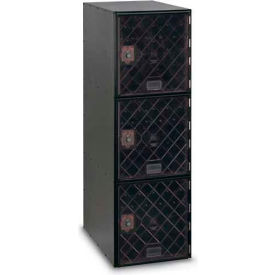 United Visual Products 3-Tier 3 Door Locker w/ Combo Lock 11-1/2