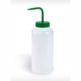 Bel-Art LDPE Wash Bottles 116281000 1000ml Green Cap Wide Mouth 4/PK 11628-1000