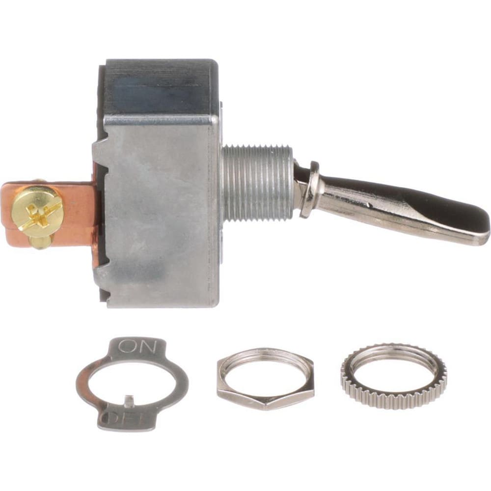 Automotive Switches, Switch Type: Toggle Switch , Number Of Connections: 2 , Contact Form: SPST , Sequence: On-Off , Amperage: 50  MPN:34-212EP