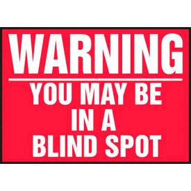 AccuformNMC™ Warning You May Be In A Blind Spot Sign Adhesive Reflective Sheet 10