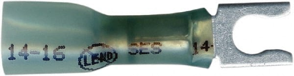 Spring Fork Terminal: Blue, Polyolefin, Partially Insulated, #8 Stud MPN:MSC-ML314S08-LF